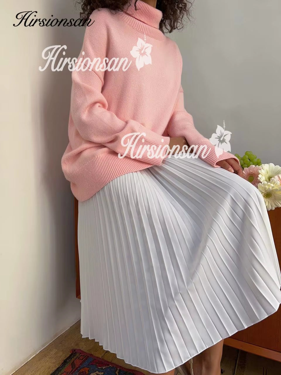 Pleated Skirts Women 2023 Autumn New Korean Fashion Vintage Solid a Line Skirt for Lady Chic Elegant Midi Skirt