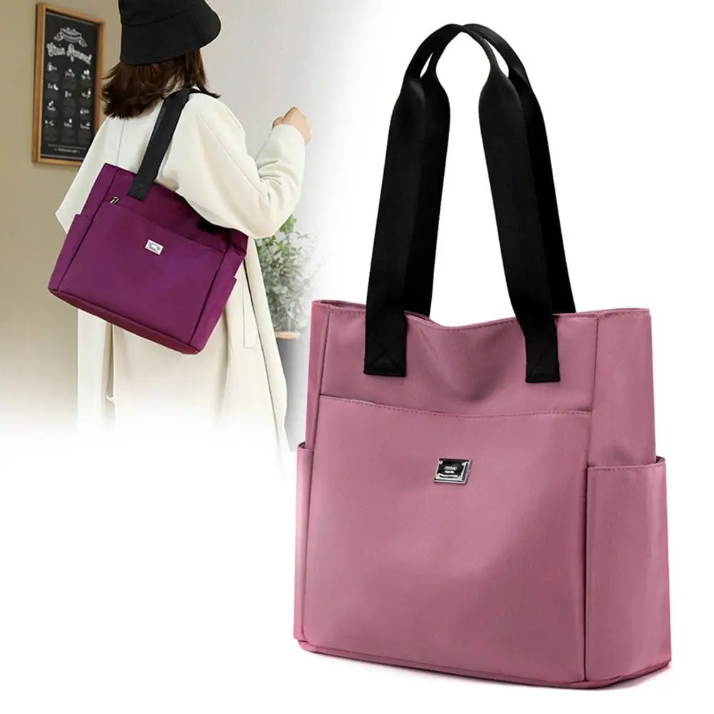 Large Capacity Handbag Shoulder Bag Lightweight Waterproof Nylon Shoulder Bag Tote Bags for Work School