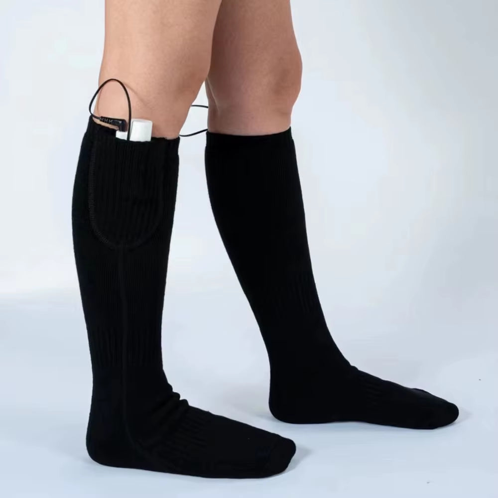 USB Rechargeable Electric Heated Socks 3 Heating Modes Winter Socks Outdoor Skiing Foot Warmer Heating Socks for Men/Women