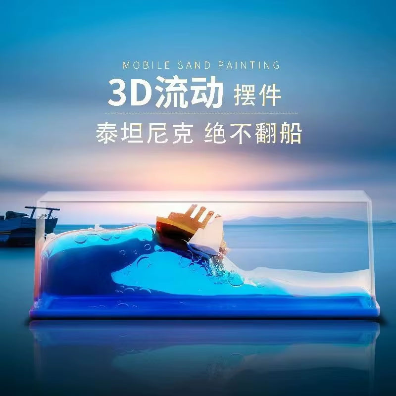 New Going Merry Pirate Ship Fluid Liquid One Piece Thousand Sunny Ship Floating Boat Drift Ornament Living Room Decorations Gift