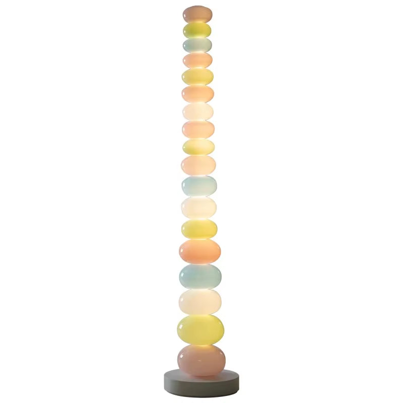 Rainbow Macaron Candy Floor Lamp Colorful Glass Living Room Bedroom Ambient Lighting Room Decoration Light Floor Lamp LED