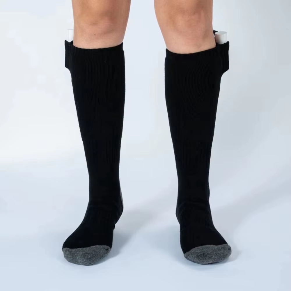 USB Rechargeable Electric Heated Socks 3 Heating Modes Winter Socks Outdoor Skiing Foot Warmer Heating Socks for Men/Women