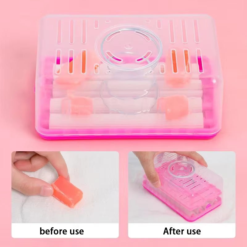 Soap Box Hands Free Foaming Soap Dish Multifunctional Soap Dish Hands Free Foaming Draining Household Storage Box Cleaning Tool