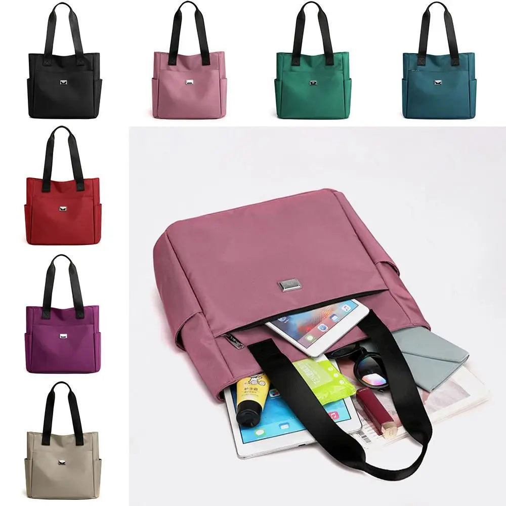 Large Capacity Handbag Shoulder Bag Lightweight Waterproof Nylon Shoulder Bag Tote Bags for Work School